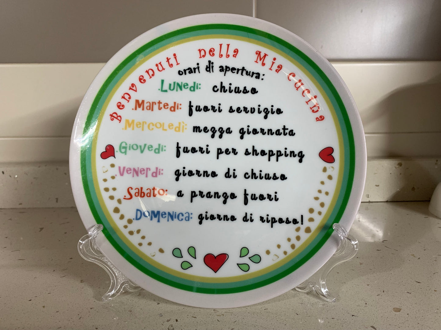Piatto ceramica stampa sublimazione. 20 cm