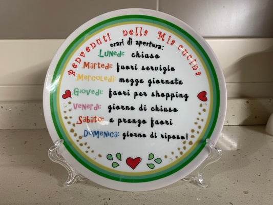 Piatto ceramica stampa sublimazione. 20 cm